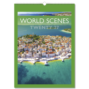 World Scenes Wall Calendar - 7 Leaf